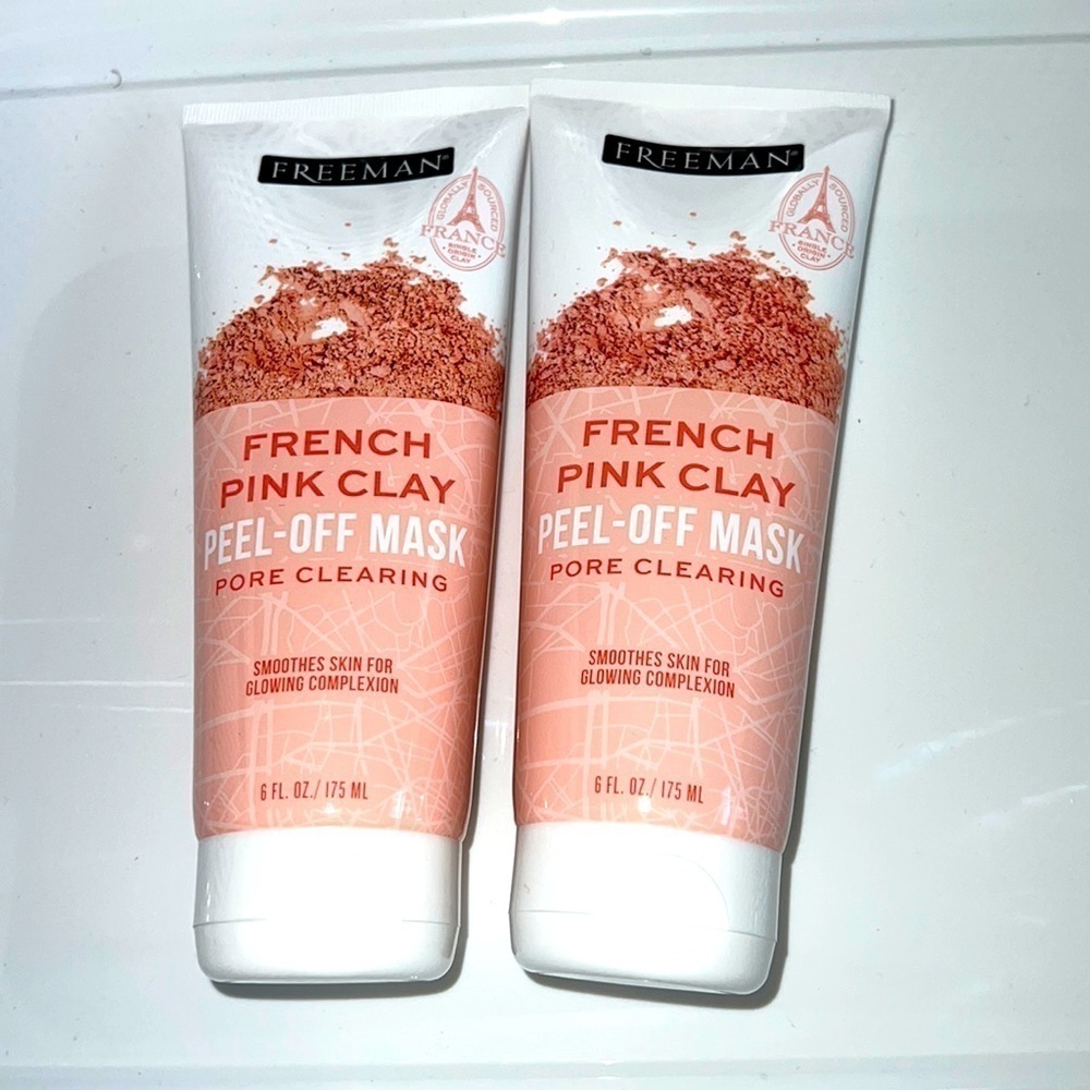 COPY - Freeman Beauty, French Pink Clay Peel-Off Beauty Mask, 6 fl oz Pack of 2